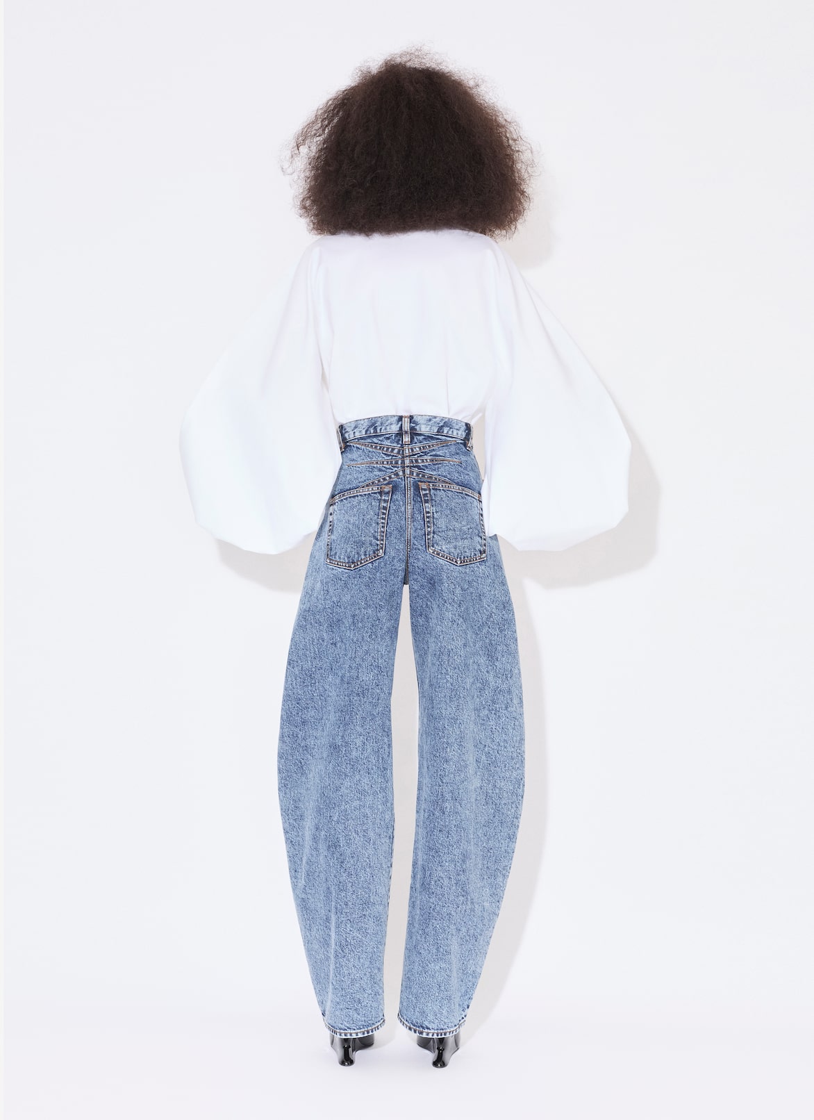 POPLIN BALLOON SHIRT ALAÏA WHITE POPLIN BALLOON SHIRT